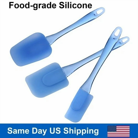 3Pcs Heat Resistant Silicone Spatula Cake Baking Butter Mixing Scraper Home Tool