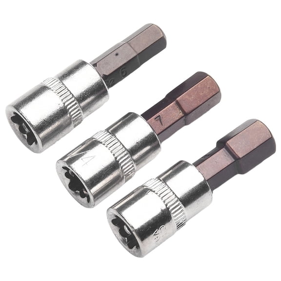 3Pcs Hex Head Screwdriver Bit 1/4 Inch Drive Socket Hand Tools H3 H4 H5 H6 H7 H8 H6 H7 H8