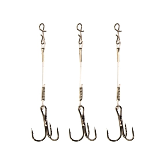 3Pcs High Carbon Steel Treble Hook Set Designs for Bass Fishing Wear Resistant Easy to Carry Light Weight