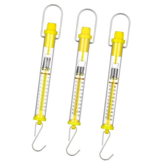 3Pcs High Precisions Clear Tube Dynamometers With Clear Markings Force Meter Spring Scale for Class