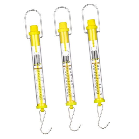 3Pcs High Precisions Clear Tube Dynamometers With Clear Markings Force Meter Spring Scale for Class