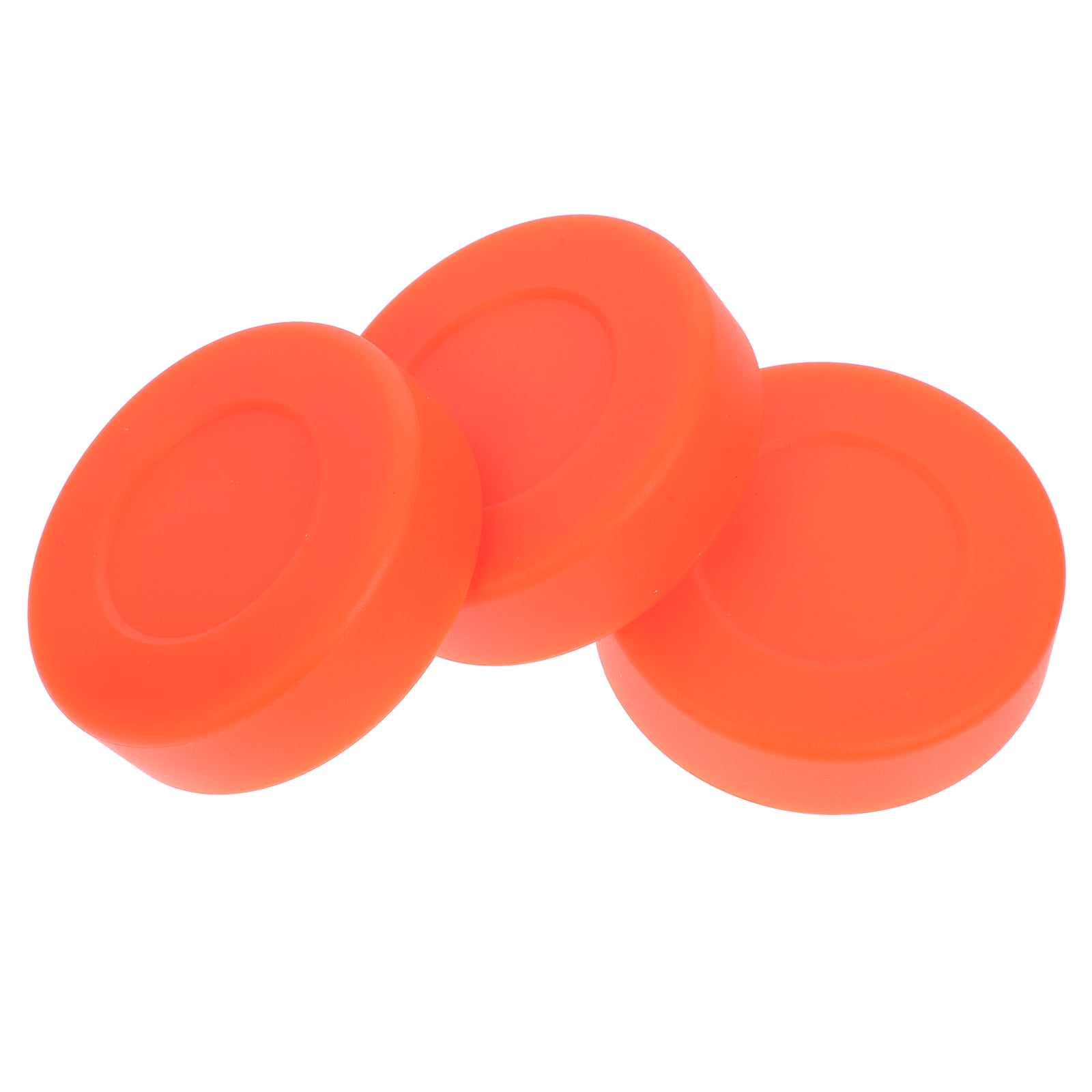 3Pcs Hockey Puck Orange Hockey Pucks for Practicing Training ( Orange )