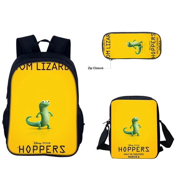 3Pcs Hoppers Backpack for Students - Cute Cartoon Printed Backpack - Large Capacity Junior High School Popular Backpack -Laptop Travel Rucksack- Back to School Supplies Great Gifts for Fans