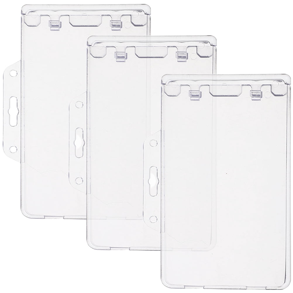 3Pcs Horizontal Card Holder ID Cards Sleeves Anti-scratch Working Cards ...