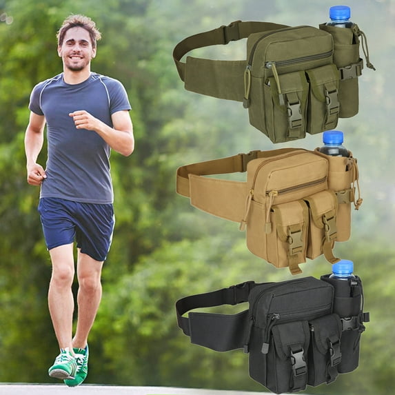 3Pcs Hydration Waist Pack under $5! Yrmaups Waist Pack, Hydration Water Bottle Belt Bag for Hiking Running, Outdoor Sports Fanny Pack with Multiple Pockets, Running Belt