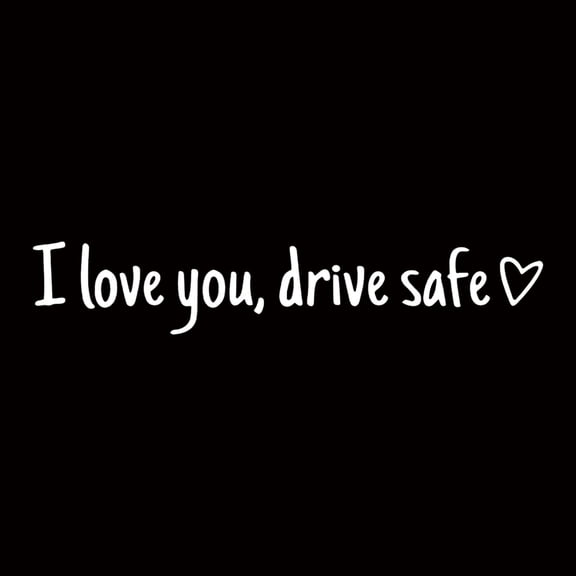 3Pcs I Love You Drive Safe Heart Vinyl Stickers, Cute Car Rearview Mirror Window Decals, Romantic Auto Decorative Accessories Perfect For Creative Holiday Gifts-（White）