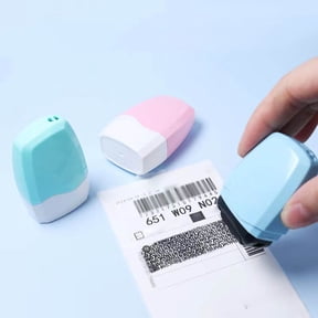 3Pcs Identity Protection Roller Stamps, Anti Theft ID Roller Guard Stamp for Privacy Protection, ID Blockout and Address Blocker(Pink+Blue+Green)