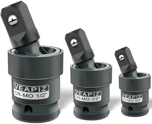 3Pcs Impact Universal Joint Socket Swivel Set， 1/4