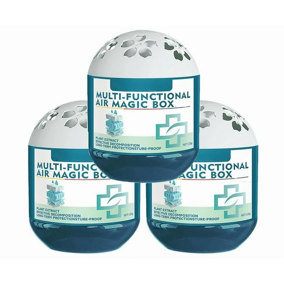 3Pcs Indoor Air Purification Dust Removal Magic Box,Multi Functional Air Magic Box Dust Cleaner,Automatic Dust-Sucking,Plant-Based,No Electricity & Noise,Ues for Any Room