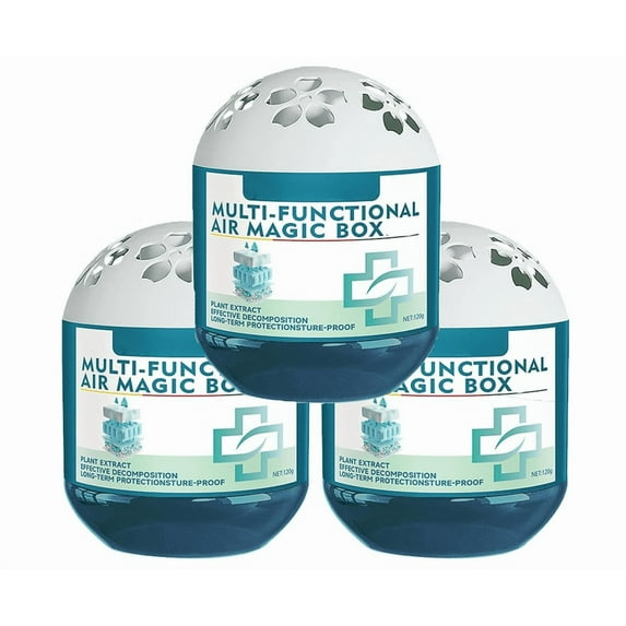 3Pcs Indoor Air Purification Dust Removal Magic Box,Multi Functional Air Magic Box Dust Cleaner,Automatic Dust-Sucking,Plant-Based,No Electricity & Noise,Ues for Any Room