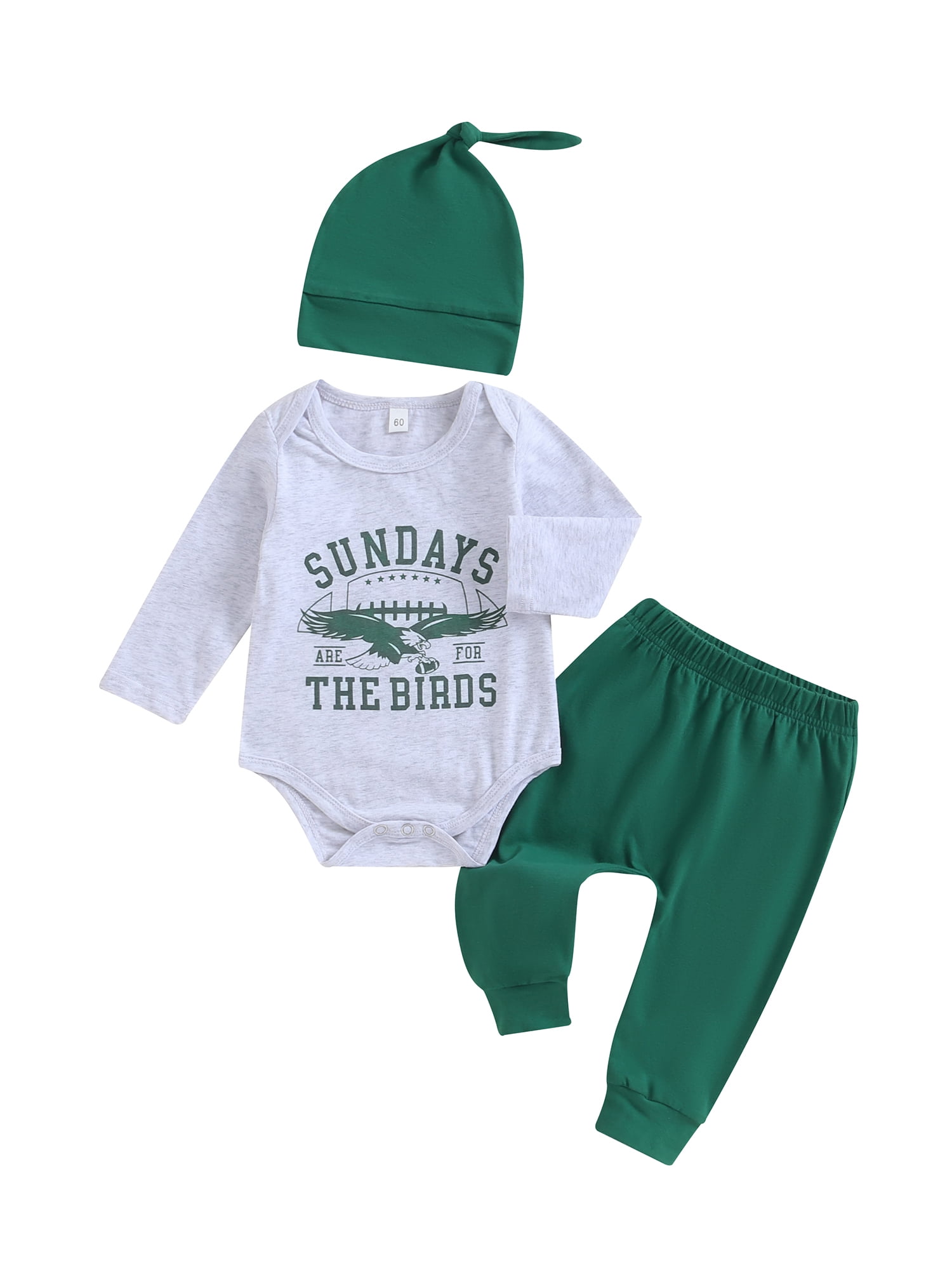 3Pcs Infant Baby Boy Football Outfit Sundays are for the Birds Eagles