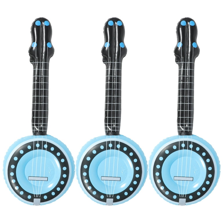 3Pcs Inflatable Musical Instruments Inflatable Banjo Toys Adult