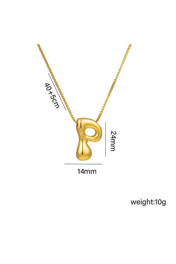 3Pcs Initial Letter Necklace, sdhkgrrt Personalized Initial Letter Necklace, Custom Name Necklace for Women Her Mom, Gold Plated Alloy Bubble Pendant Necklace, Elegant Gift for Birthday Christmas
