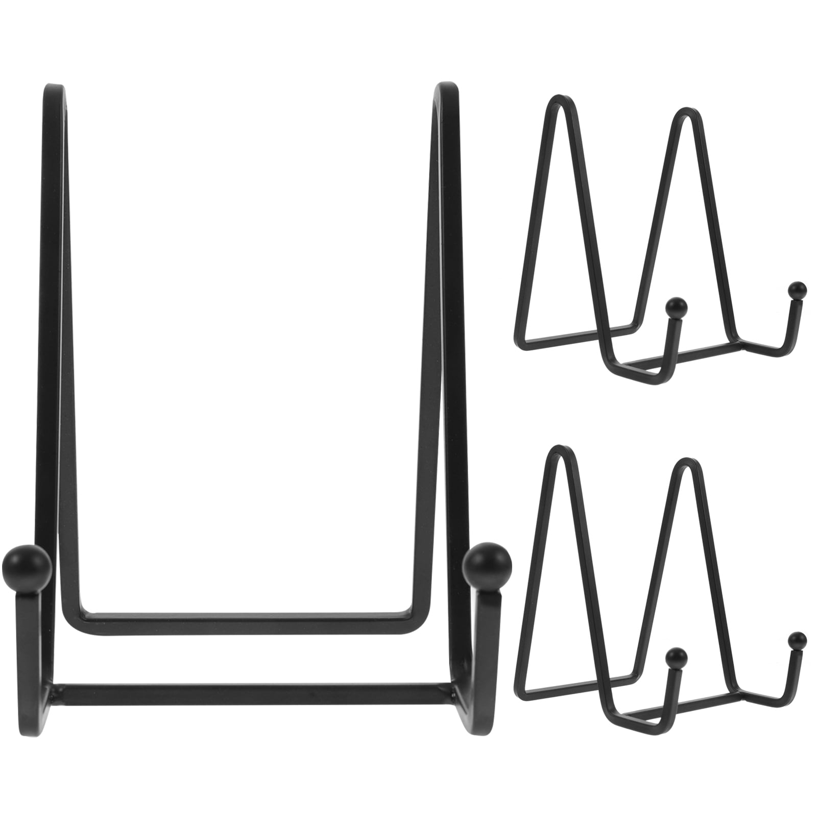 3Pcs Iron Plate Holder Easel Display Stand Tabletop Picture Stand for