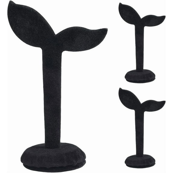 3Pcs Jewelry Showcase Counter Velvet Earring Holder 1.91" W x 4.65" H Stud Hoop Earring Display Showcase Hanging Jewelry Organizer Towers for Selling Store Bracelet Photography Trade for diy making