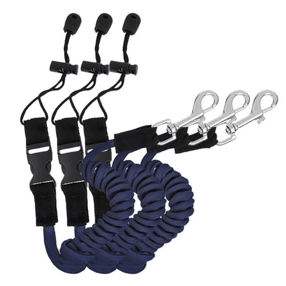3Pcs Kayak Paddle Leash Stretchable Rod Rope For Outdoor Kayaking Securing Canoe SUP Board Rowing Surfing