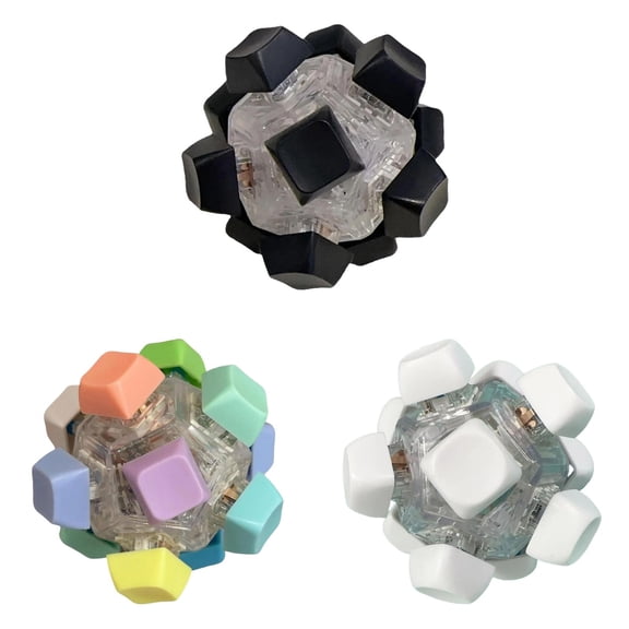 3Pcs Keyboard Fidget Toy for Adults, Keyboard Clicker with LED Light, Fidget Stress Relief Sensory Toy, 3 Colors