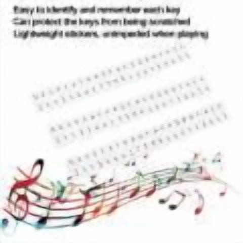 3Pcs Keys Stickers 17-Key Kalimba Staff Labels Thumb Piano Button Musical Note Decoration