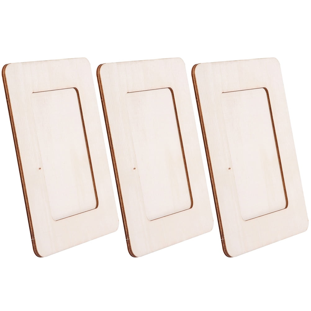 3Pcs Kids Art Frames Wood Crafts Painting Frame Painting Clay Frames
