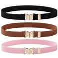 thumbnail image 1 of 3Pcs Kids Elastic Belt for Girls - Adjustable Toddler Heart Buckle Stretch Belts for Boys Girls, 1 of 3