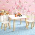 thumbnail image 1 of Innovation Works Kids Table and Chair Set,3 Pieces Toddler Wooden Activity Table and Bunny Chairs Set for Study,Drawing,Playing,Reading, 1 of 6