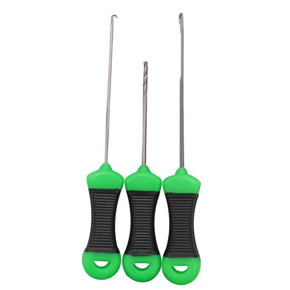 3Pcs Kit Outdoor Fishing Bait Needles Rigging Tool For Rig Boilie Terminals for Rig Making Carp Fishing Tool Accessories,3* Fishing Bait Needles,Green