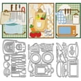 thumbnail image 1 of 3Pcs Kitchen Cooking Cutting Dies Cut Stencils Kitchen Apron Templated Embossing Die Cuts Set for Scrapbooking Making Kitchen Tool Metal Die Cuts Cutting Dies for Cards Photo Album Decor Silver, 1 of 8