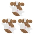 3Pcs Knitted Pet Themed Coasters For Table Fun And Kitchen Use With ...