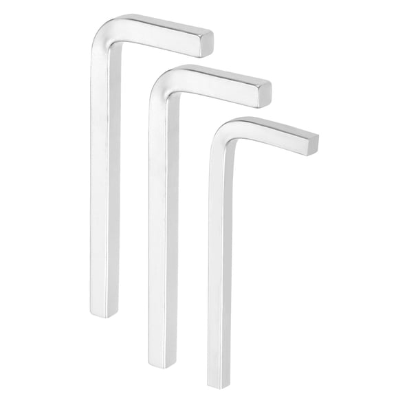 3Pcs L-Shaped Square Head Wrench 6/7/8mm Carbon Steel L-Key 4 Points Metric Bolt Wrenches Repairing Tool for Basic Home Repair DIY Project and General Applications