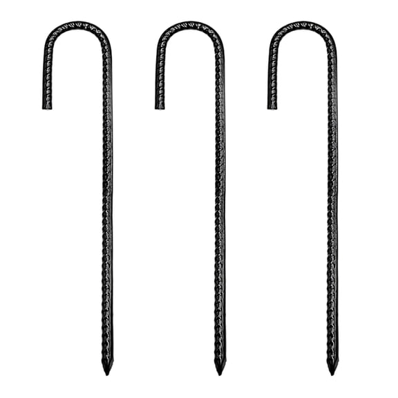 3Pcs L/Ushape Trampolines Rebars Stakes Galvanized Steel Ground Anchors Landscape Garden Stakes Tent Nails Securing Peg