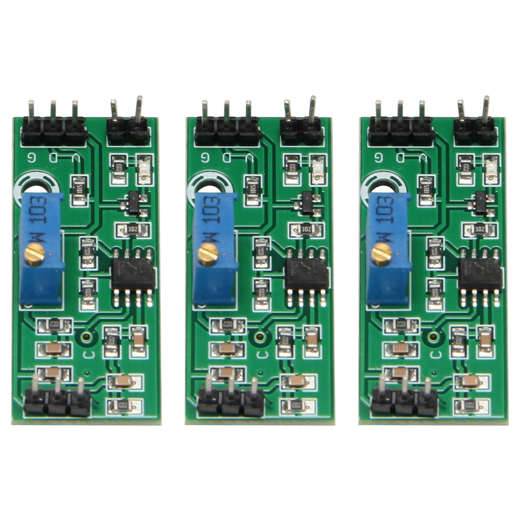 3Pcs LM393 3.524V Voltage Comparator Module with LED Indicator High