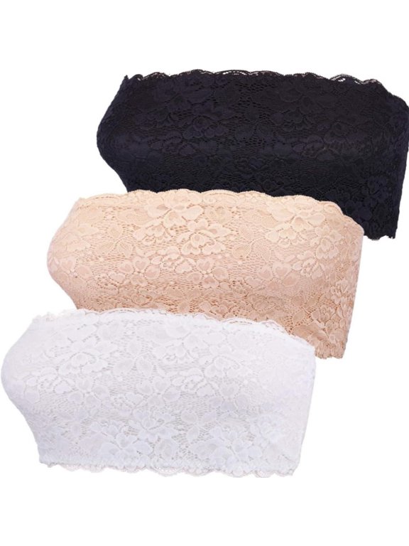 3Pcs Lady Lace Wearable Mock Camisole Bra Insert Overlay Modesty Panel Vest