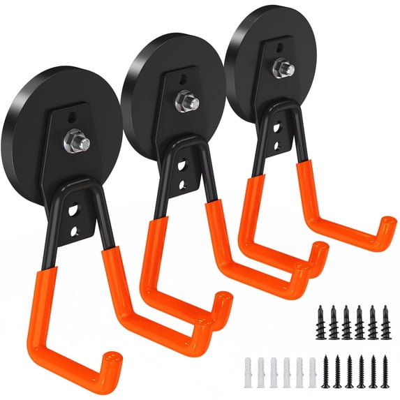 3Pcs Large Magnetic Hooks Heavy Duty for Garage, Magnet Hooks for ...
