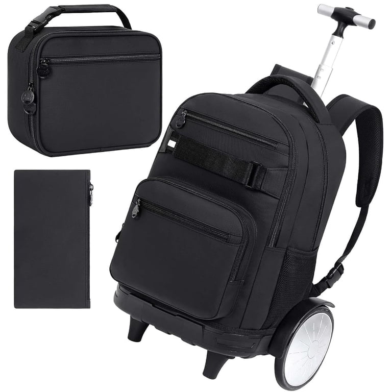 20 inch rolling backpack for travel with 4 Extra Wheels - Water-Resistant, Airline Approved Underseat Luggage, Ideal 18*14*8 Personal Item Suitcase, Wheeled Backpack, Roller Backpack,Rolling Laptop Bag This versatile bag is a school bag Travelers Club Finley 20-Inch Rolling
