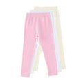 thumbnail image 1 of 3Pcs Leggings Girls Stretch Thick Warm Base Layer Thermal Tights Yoga Outfit Kids School Trousers Tracksuit Bottoms Pants Dance Leggings Fall Winter Pink 13-14 Years, 1 of 2