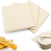 3Pcs Linen Cloth for Bread Baking 13.7x18.8 Inches Tea Towels for Baking Sourdough Bread Proofing Towel Pastry Cloth for Dough, Baguettes, Loaves, Pastry, Homemade Bread