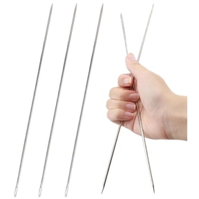 3Pcs Long Sewing Needles for Leis Making,Bexikou 10 Inch Large Eye Sweing Long Needle,3mm Diameter Stitching Needles,Hand Sewing Needles for Stitching and Crafting Projects, Carpet, Cushion, Curtain
