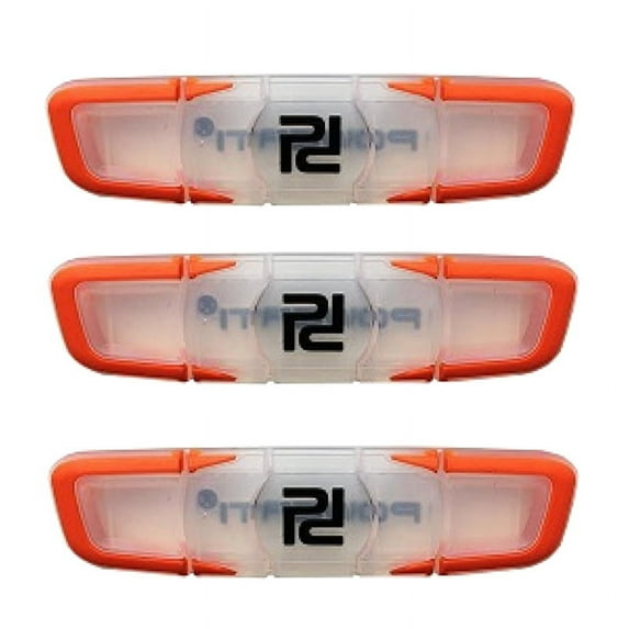 3Pcs Long Tennis Racket Shockproof Damper Replacement Reduce Racquet Accessories-Orange