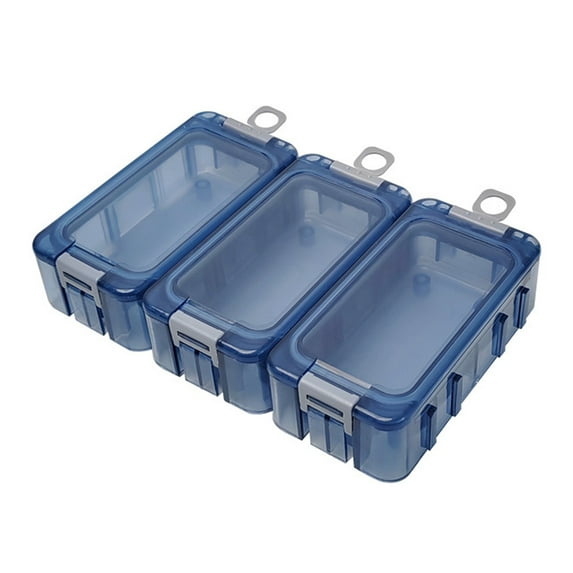 3Pcs Luminously Small Fishing Accessory Box Fish Hooks Baits Plastic Spliceable Storage Box Sea Fishing Tackle Box