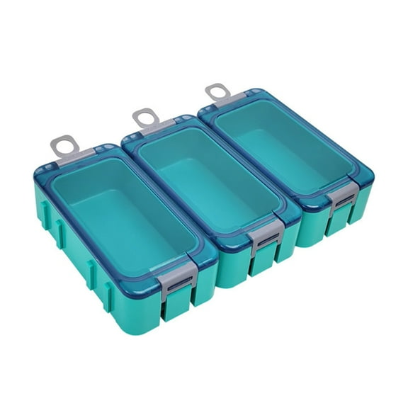 3Pcs Luminously Small Fishing Accessory Box Fish Hooks Baits Spliceable Storage Box Sea Fishing Tackle Box