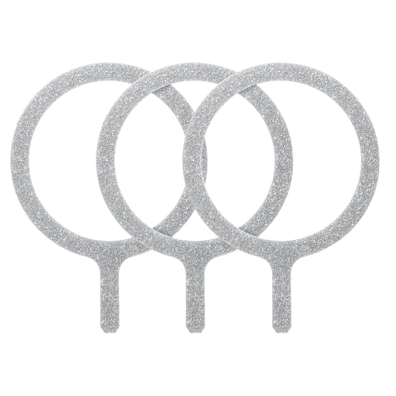 3Pcs Magnetic Adapter Ring, Wireless Charger Conversion Kit, Flash Silver