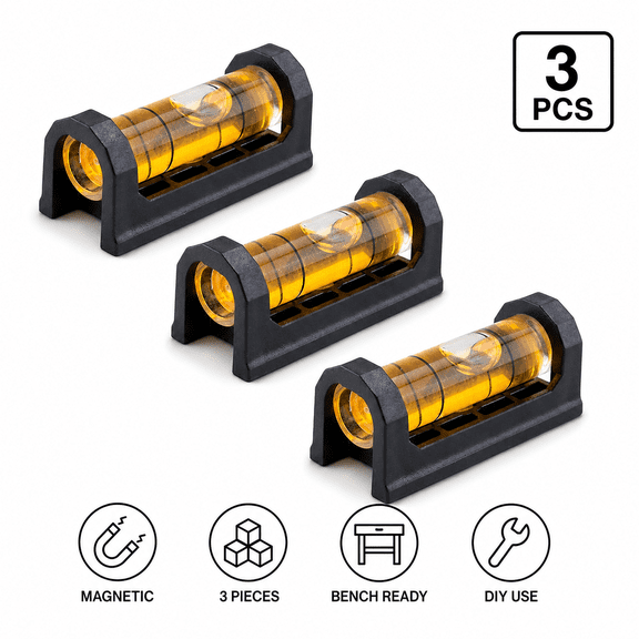 3Pcs Magnetic Gunsmith Level Scope Leveling Magnetic Bubble Spirit Levels Leveling Toolblack