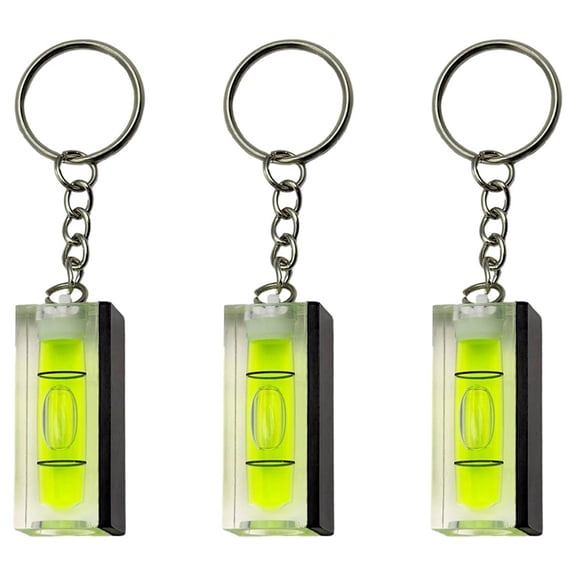 3Pcs Magnetic Mini Bubble Level with Keychain of Interior Decoration,Pocket-Sized Tool for Construction