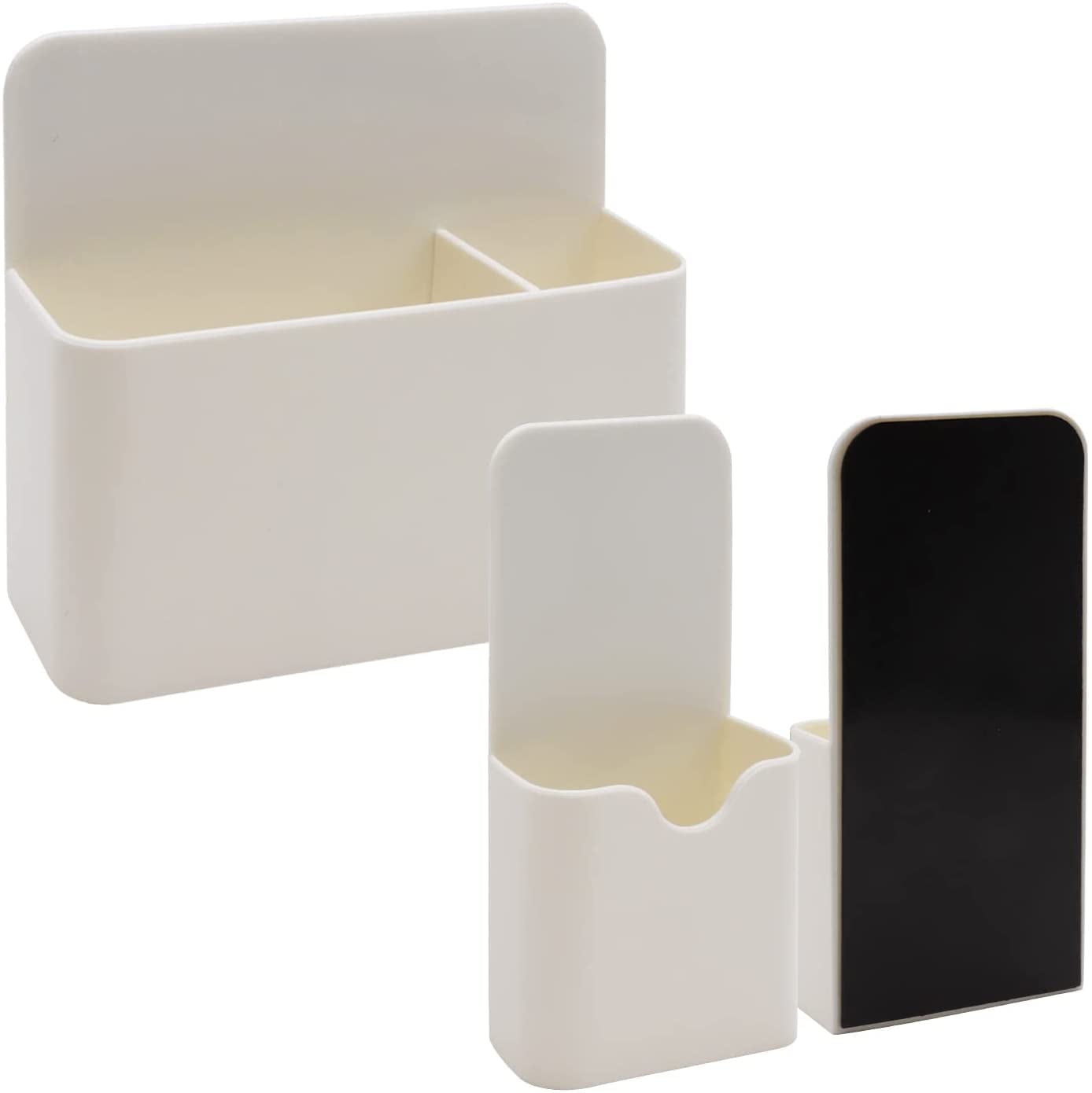 3Pcs Magnetic Pen Holders, STONCEL Dry Erase Marker Magnetic Cup Organizer with Removable Block, Home Office Supplies for Whiteboard Refrigerator Locker