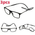 thumbnail image 1 of 3Pcs Magnetic Reading Glasses Men Women Front Connect Adjustable Temples Eyeglass Around Neck Hanging Readers 2.0,Gray, 1 of 6