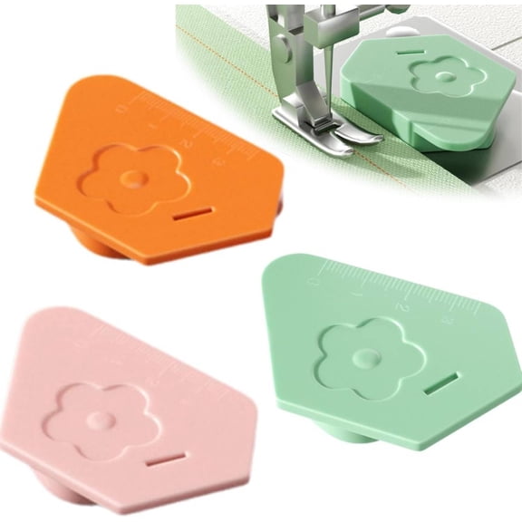 3Pcs Magnetic Seam Guide for Sewing Machine, Multifunctional Polygonal Hemmer Guide with Scale, Magnet Hem Guide for Sewing Machine, Universal Sewing Accessories and Supplies
