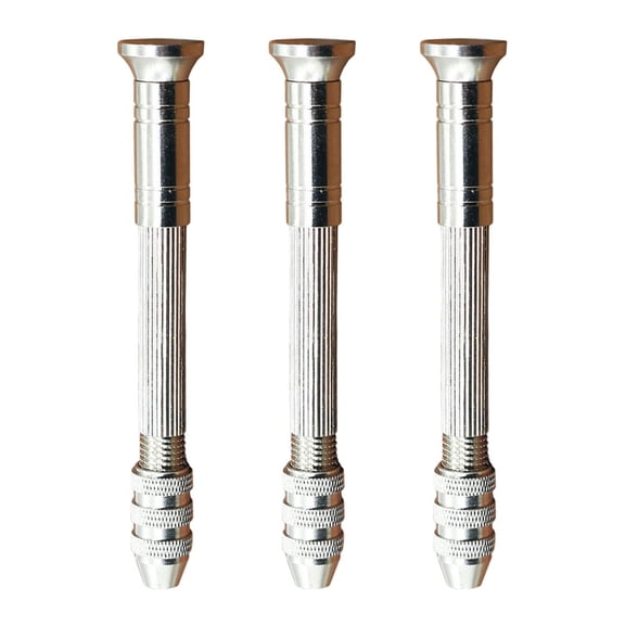 jojofuny Silver Manual Mini Hand Drill For Home Use 3Pcs
