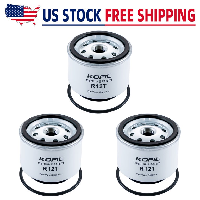 R12T Fuel Water Separator Filter, Marine SPIN-ON Filter Replaces Racor S3240 120AT NPT 1/4-19 R12T Fuel Water Separator Filter, Marine SPIN-ON Filter Replaces Racor S3240 120AT NPT 1/4-19