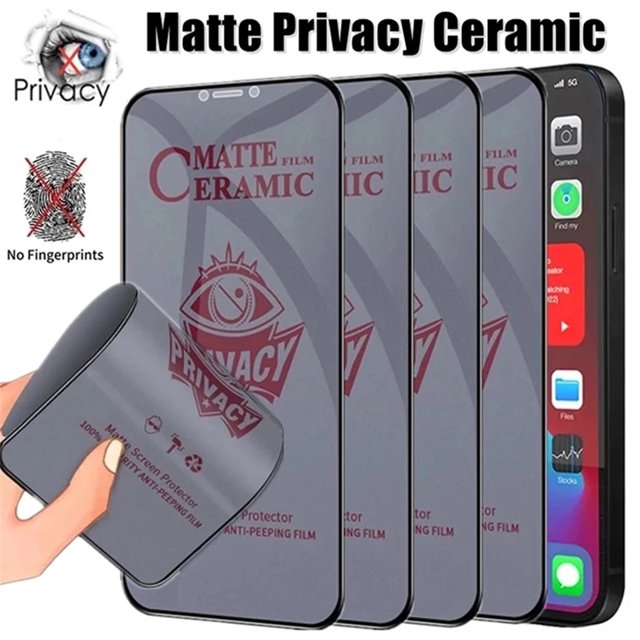 3Pcs Matte Privacy Screen Protector For iPhone 15 14 11 12 13 Pro Max