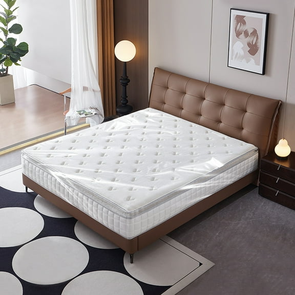 3Pcs Mattress Protector Storage Bag Reusable Transparent Plastic Mattress Moving Protector Cover Waterproof for Sofa Furniture Carpet Moving